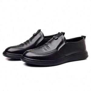 New All Seasons Collection Men's Genuine <b>Leather</b> Business Casual <b>Slip</b> Loafers Pointed Toe Floral Pattern <b>Shoes</b> - Product Image 1