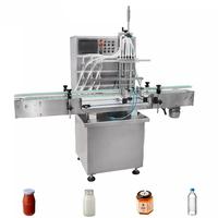 Multi Heads 2/4/6/8/10 Nozel Mesin Pengisi Botol Bir Cair Otomatis Meluap Pengisi Botol Cair untuk Minuman Jus