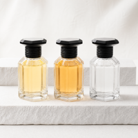 Flacon de parfum carré en verre transparent Longshuo Luxury 100ml, vide, imprimé sérigraphié, avec pulvérisateur et couvercle, prêt pour diffuseur à bâtonnets