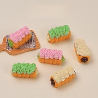 Décoration de scène de jeu miniature pour maison de poupée, mini gâteau aux fraises matcha, accessoires de poupée, jouets