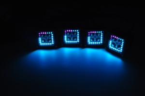 Luz de Trabajo LED Misunauto Serie Flow Halos Offroad RGB Pod 3" Cuadrado <span class=keywords><strong>Halo</strong></span> Spot/<span class=keywords><strong>Flood</strong></span>/Combo Beam 12V Pre-Ensamblado - Product Image 3