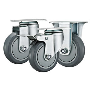 3 "4" 5 "industrielle mittelschwere Rollen Rote PU/Polyurethan-Räder für Handwagen Leichte Maschinen Fabrik ausrüstung - Product Image 5