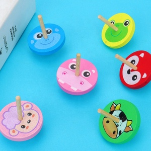 Mini Kids Wooden Spinning <strong>Tops</strong> Painted <strong>Spin</strong> <strong>Top</strong> Vintage Craft Gyroscopes Great Gift for Toddlers Boys and Girls - Product Image 2