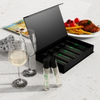 Bouteille de vin en verre rond avec couvercle en plastique, bouteille avec couvercle en plastique, boîte cadeau personnalisée, 50ml, 100ml