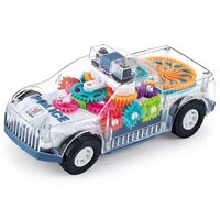 Jouet de voiture de police transparent à succès avec rotation à 360°, son et lumière, éducatif STEM, meilleur cadeau pour enfants