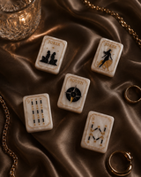 Jeu de tuiles de mahjong américain de luxe Celestial Pearl, tuiles de mahjong en acrylique design