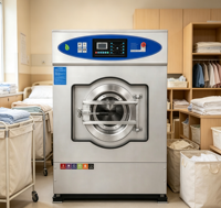 Lave-linge commercial entièrement automatique à commande tactile, extracteur haute vitesse, équipement de blanchisserie industriel