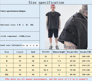 Top da <span class=keywords><strong>uomo</strong></span> in cotone 100% Vintage lavato oversize senza maniche con bordo a fila in stile stile Unisex morbido tessuto di alta qualità - Product Image 5