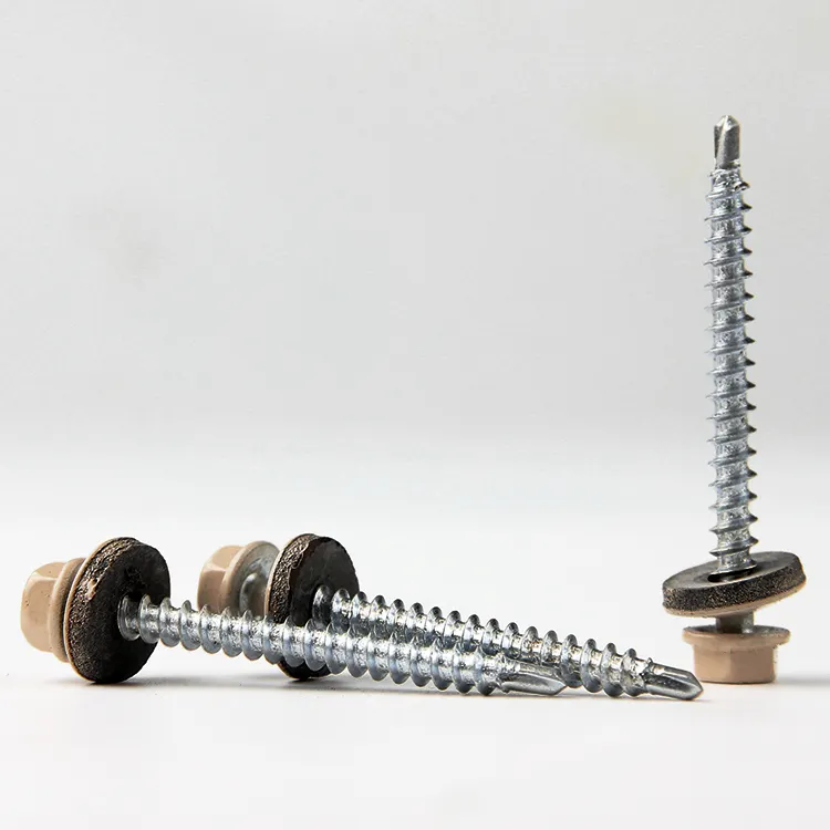 Self-Drilling Colored Screws Washer Hex Head Self Drilling Roofing Screw Galvanized Self Drilling Screws