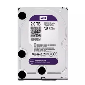 Disque dur interne WD Purple 2 To, 3,5 pouces, 64 Mo de cache, SATA III 6 Gb/s, 5400 tr/min, pour CCTV DVR NVR, disque dur mécanique, occasion - Product Image 3
