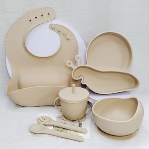 طقم أدوات مائدة من السيليكون لإطعام الأطفال حديثي الولادة، من المنتجات الأكثر مبيعًا، أطباق على شكل سلطعون وأرانب، طعام أطفال خالٍ من المواد الضارة، لوازم أطفال للبيع بالجملة - Product Image 2