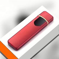 Nouveau style de briquet électronique à capteur d'empreintes digitales, rechargeable par USB, double arc, vente en gros