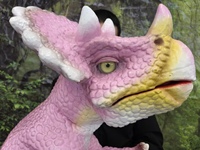 Cadeau de Noël pour enfants - Marionnette de dinosaure bébé animatronique pour Halloween - Utilisation en maternelle et en parc d'aventure - Métal