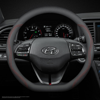 Housse de volant de voiture en cuir nappa pour hyundai pegas verna solaris elantra i30 sonata cantus creta tucson ix35 santa fe