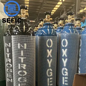 Groothandelsprijs ISO9809-3 150bar 10l Zuurstofstikstof Argon Helium Co2 Cilinder