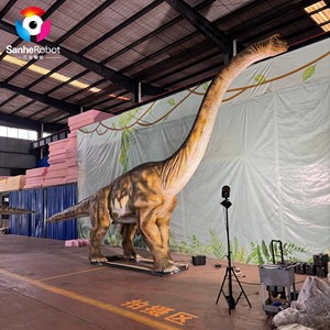 Braquiosaurio Animatrónico Personalizado 1:1, Modelo de <span class=keywords><strong>Dinosaurio</strong></span> Mecánico Grande para Parques Temáticos y Atracciones de Parques de Diversiones - Product Image 1