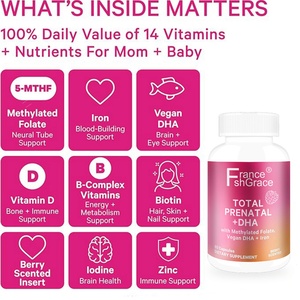 Vitaminas Prenatales Completas de Alta Calidad con Vitamina B12 para Apoyar el Desarrollo Fetal en Mujeres - Product Image 2