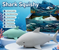 Jouet Squishy Requin Orca Baleine à Montée Lente, Design Mignon et Généreux, Anti-Stress, en Mousse PU Souple, Jouet Sensoriel Fidget pour Filles - Vente Chaude