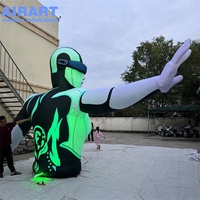 Tête de robot gonflable de décoration de festival de musique de grande taille, décoration gonflable de ballon de tête de robot AI