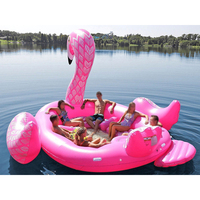 Grand flotteur de flamant rose gonflable de qualité commerciale de 17 'x 15' pour les piscines, les lacs ou les parcs de divertissement de l'usine de jouets aquatiques de Chine