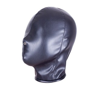 Équipement de bondage, cagoule en cuir PU noir, masque BDSM, bandeau pour les <span class=keywords><strong>yeux</strong></span> pour les couples - Product Image 2
