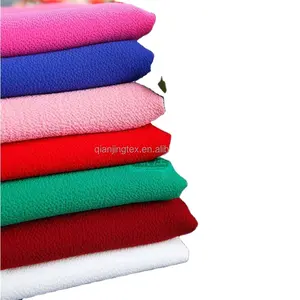 Nhà Máy Giá Rẻ Giá Polyester Spandex Crepe Voan Bong Bóng Pop Vải Cho Phụ Nữ Ăn Mặc