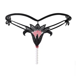 Tanga Sexy de Encaje Ding Zhi Mei con Detalle de Perlas, Talla Grande, Ropa Interior Estimulante para Adultos, Verano 2024 - Product Image 3