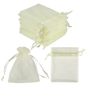 Nhà máy cung cấp 25 màu sắc tùy chỉnh quảng cáo nhỏ màu hồng Nylon gói túi lưới dây rút Organza sinh thái Organza túi 20x30 - Product Image 1