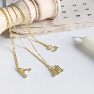 Wuqie <span class=keywords><strong>สร้อย</strong></span>คอ<span class=keywords><strong>ตัว</strong></span><span class=keywords><strong>อักษร</strong></span>ชุบทอง,เครื่องประดับเงินเรียบง่าย<span class=keywords><strong>สร้อย</strong></span>คอจี้ตัว<span class=keywords><strong>อักษร</strong></span> - Product Image 2
