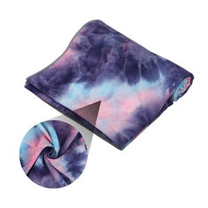 Thick Microfiber <b>Mat</b> Custom Logo Non Slip Workout Gym Yoga Towel With <b>Silicone</b> Dots - Product Image 1