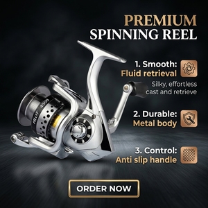 <span class=keywords><strong>Moulinet</strong></span> <span class=keywords><strong>de</strong></span> <span class=keywords><strong>pêche</strong></span> spinning PKS1000, super léger, 12+1 roulements à billes, poignée interchangeable gauche/droite - Product Image 6
