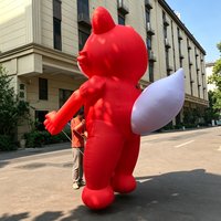 Costume Gonflable de Renard Rouge – Animal Sauvage de la Forêt pour Spectacles Promotionnels Personnalisés, Événements Extérieurs, Résistant à l'Eau et Durable, Facile à Utiliser