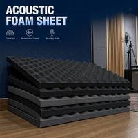 Feuille de mousse acoustique ondulée à contrôle de réverbération, directement de l'usine, pour studios d'enregistrement et installateurs AV
