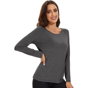 Chemise de nuit en viscose de bambou pour femme, manches longues, coupe ample, vêtements de détente, tailles S-XXL - Product Image 1