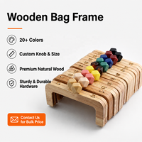 Cadre de sac à main en bois massif de 20 cm avec fermoir Kiss Lock, vente en gros, cadre de pochette en bois, stock disponible, accessoires de sac à main DIY pour perles et crochet