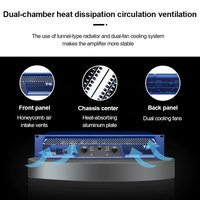VIRE classe H Performance de scène professionnelle KTV amplificateur de puissance Audio double canal 2400W système PA amplificateur actif extérieur
