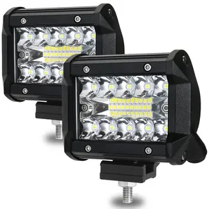 Tira de luces LED de 7 pulgadas para coche, lámpara auxiliar de mantenimiento, Luz antiniebla para vehículo todoterreno, 120w