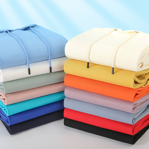 Sweat-shirts à capuche pour femmes, couleur unie, coupe ample, épaules tombantes, respirants, pour usage quotidien, sans doublure, imprimés et teints - Product Image 1