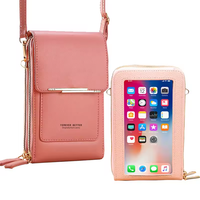 Sac à main en cuir imperméable pour femme, porte-cartes et portefeuille, avec écran tactile, idéal pour la promotion (vente en gros)