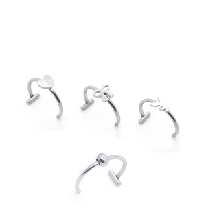 Gaby, venta al por mayor, anillo de <span class=keywords><strong>labio</strong></span> <span class=keywords><strong>falso</strong></span> de acero inoxidable 316L 20G en forma de corazón, clip sin perforación en el cuerpo del labret, joyería para mujer - Product Image 5