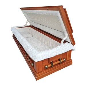 Ритуальные гроба Qianrui оптом: высококачественные, прочные, экологичные, деревянные, премиум-класса, ручной работы, в европейском стиле, для взрослых. - Product Image 4