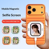 Écran de projection magnétique pour vlogging, caméra de téléphone portable, selfie, vlog, diffusion en direct, mini projecteur filaire BT 2.1 " LED HD