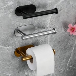 Stainless Steel Wall-Mounted Toilet <b>Paper</b> Roll Holder Waterproof Eco-Friendly for Hotel Use Contemporary Design - Product Image 6