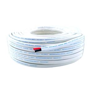 2芯 2x14AWG 2x10AWG 2x12AWG 10ゲージ 14ゲージ 錫メッキ純銅 赤黒 デュプレックスシース マリンボート用フラットケーブルワイヤー - Product Image 3