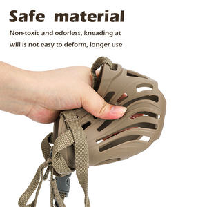 핫 세일 개 총구 조절 가능한 TPR 메쉬 애완 동물을위한 편안한 통기성 물린 방지 먹는 개 총구 - Product Image 4