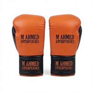 Guantes de Boxeo de Cuero Genuino, Guantes de Entrenamiento de Dedos Completos, Correa de Muñeca Ajustable, Equipo para Combates - Product Image 3