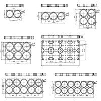Bracket Penyangga Baterai Grosir 33155 2x3 Plastik Modular untuk Sel 33155 2P 3S LiFePO4