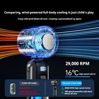 Ventilateur portable à refroidissement semi-conducteur, ventilateur ultra-rapide, pliable à suspendre au cou, avec pack de glace turbo, petit ventilateur portatif