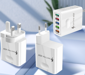 Chargeur mural USB 15W 3A, chargeur rapide 5V pour téléphone portable avec protection contre les surintensités, prise blanche - Product Image 1