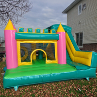 Castillo Inflable de PVC Personalizado, Popular, para Exteriores, 4x4x2.5m, Capacidad de 500kg, para 4-10 Personas, Fácil de Instalar